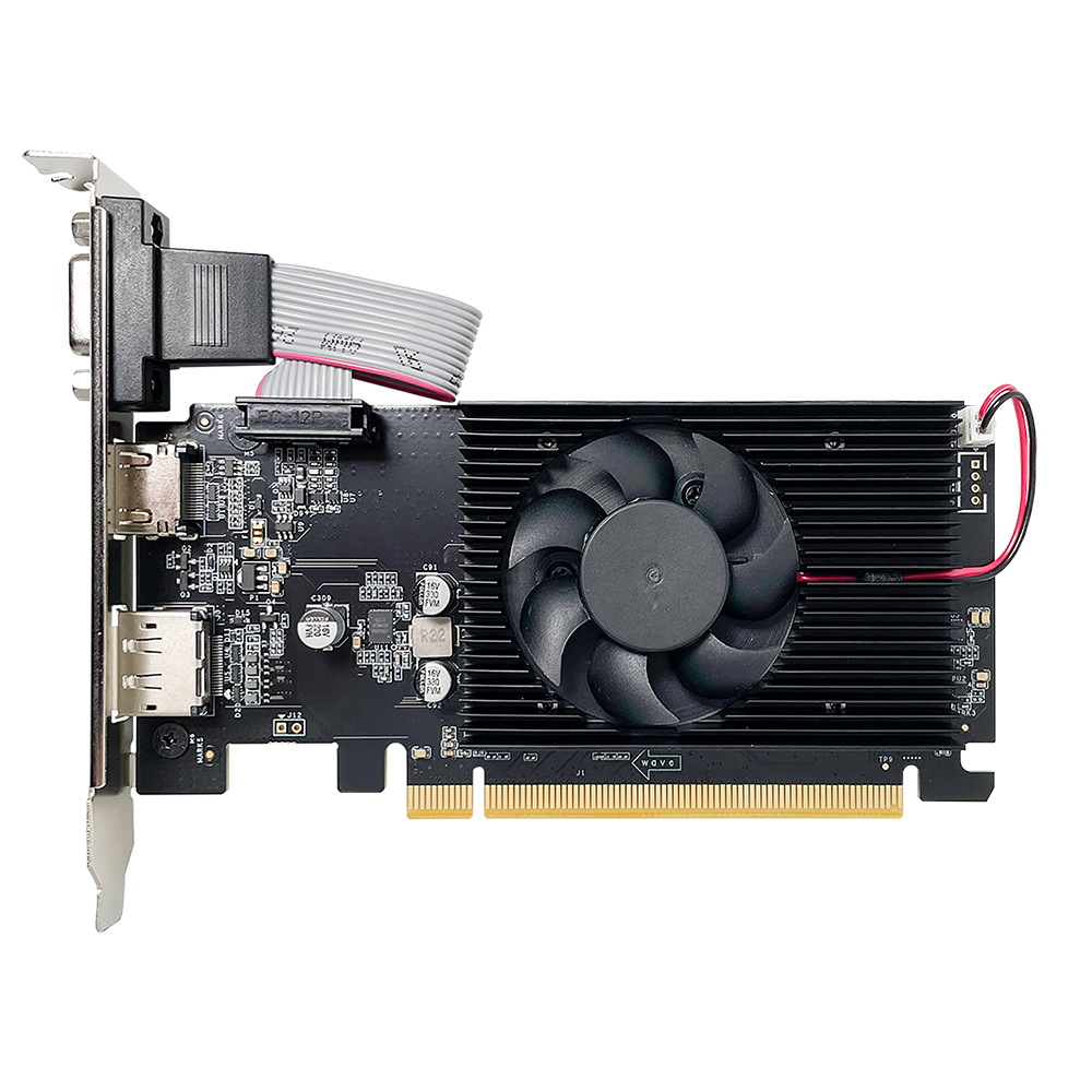 純國(guó)產(chǎn)風(fēng)華2號(hào)GXC501半高單槽顯卡HDMI+VGA+DP接口輸出